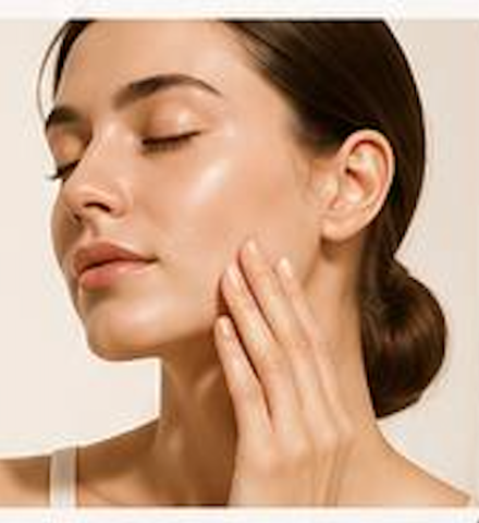 Model with radiant skin